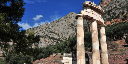Apollon Camping Delphi und der Berg Parnass