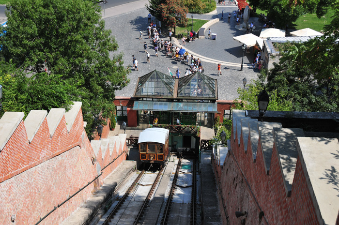 Budavári Sikló - cable car to the Castle Mountain of Budapest