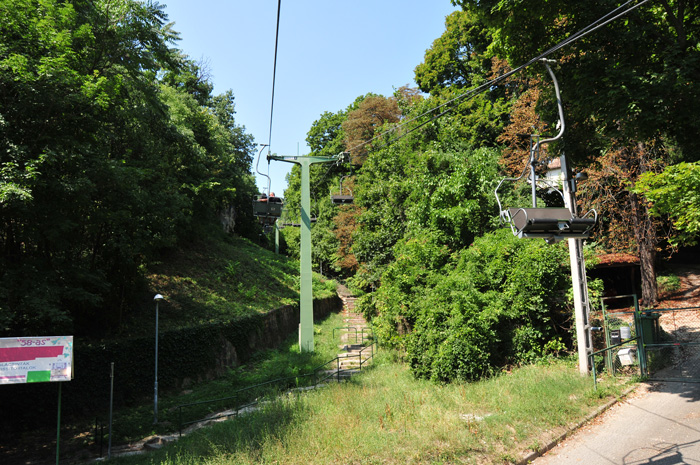 The chairlift near Zugligeti - at the entrance of the campsite