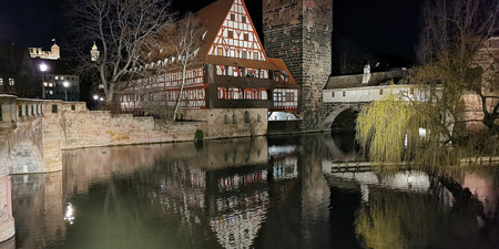 Night tour through the old town of Nuremberg