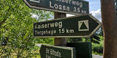 Hike along the Kaiserweg from Billroda to Lossa
