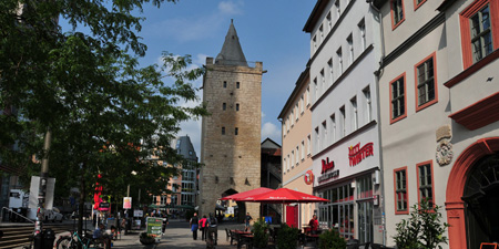 Medieval wall remains, towers and gates in Jena