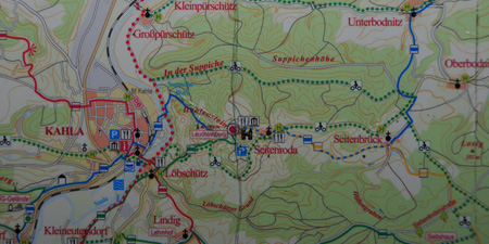 Hiking from Kahla up to the Leuchtenburg passing Seitenroda