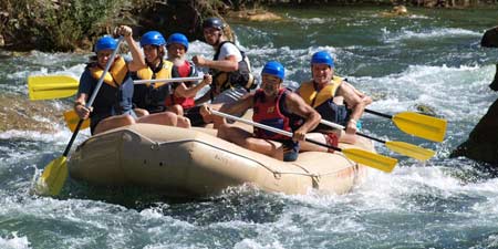 Rafting adventure on the river Cetina close to Radmanove Mlinice