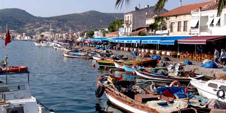 The charming fishing town of Foça near Izmir