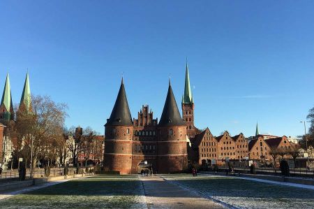City Gate Holstentor of once powerful Hanseatic city of Lübeck