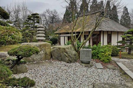Japanese Garden in Hamburg looks beautiful in winter