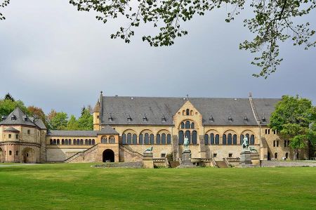 Goslar - old town with narrow streets and half-timbered houses