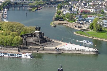 The Deutsches Eck in Koblenz - a symbolic place