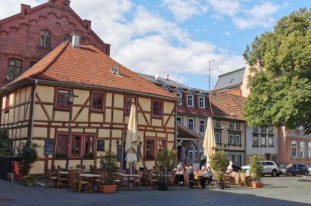 Mühlhausen – Innenstadt aus historischen Fachwerkgebäuden