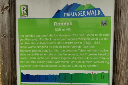 At Rennsteig long-distance hiking trail near Oberhof