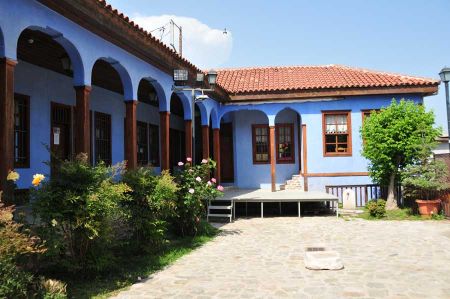 Passing narrow streets of the old town of Kavala
