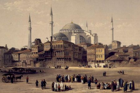 muslimisches gebet in hagia sophia