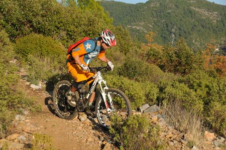 Tobias Woggon - Enduro All-Mountain Biker checking Trails
