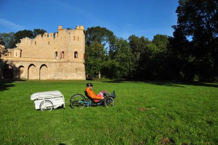 Recumbent trike designed by AZUB - test drives in the Lednice 