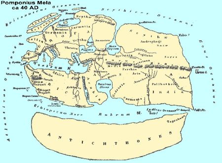 Pomponius Mela Weltkarte 40 AD
