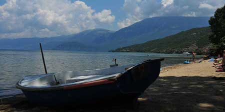 Drilon - idyllic green park landscape near Pogradec