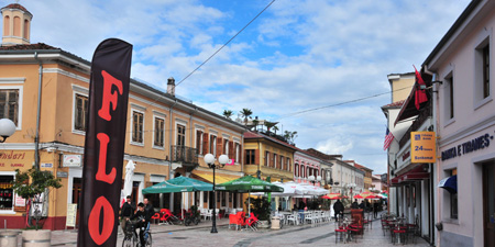 Shkodra - castle hill and modernity in the city center