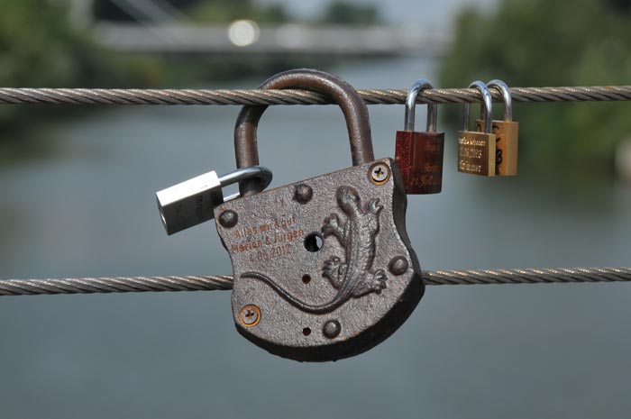Love Locks on Bamberg bridges