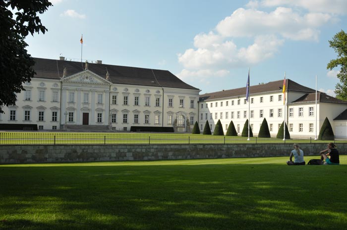 Das Schloss Bellevue im Berliner Ortsteil Tiergarten