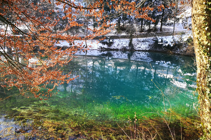 The Blautopf - visible in winter too because of its colors