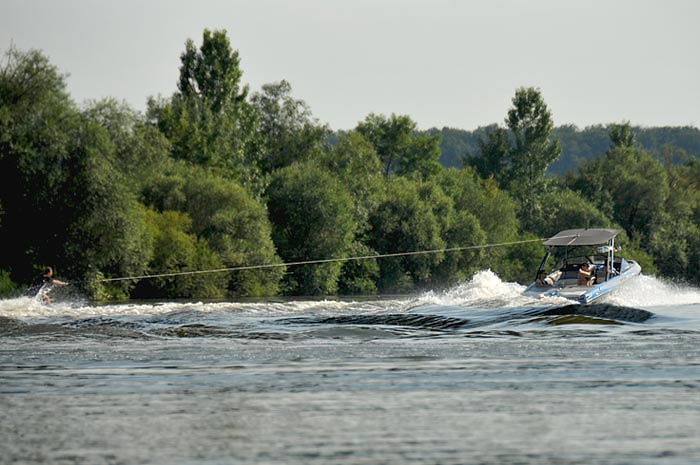 Water Skiing on Main in Germany