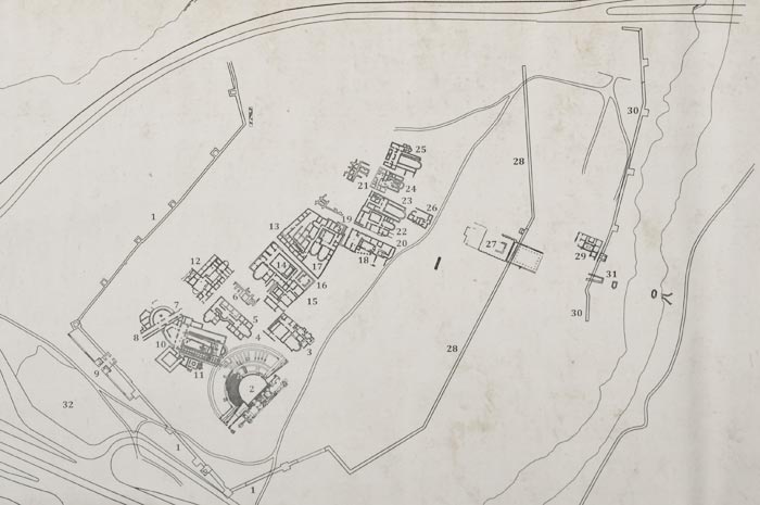 Map of Stobi ancient town