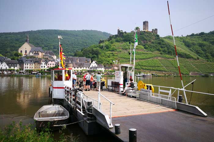 The ferry to the Carmelite Church St. Josef on the Moselle