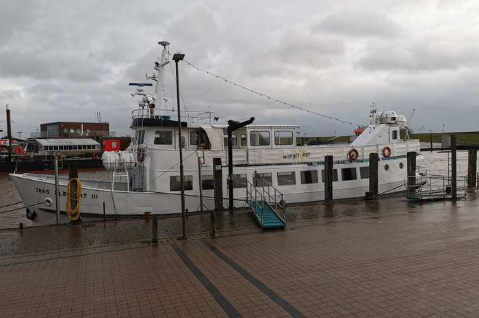 Harlesiel - hurricane on North Sea causes level at port to rise