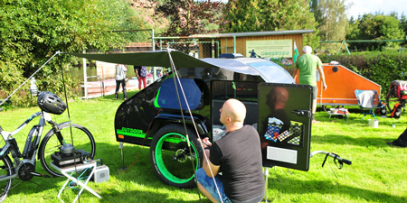 Bike-Caravan for e-bikes - a meeting at Zeitz