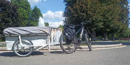 With e-bike & bicycle caravan to 2nd meeting in Wunschendorf