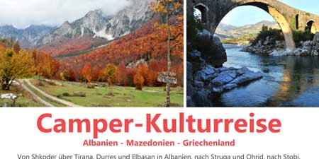 Camper cultural trip passing Albania, Macedonia and Greece
