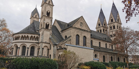 The Basilica of St. Castor at the Deutsches Eck in Koblenz