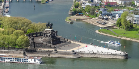 The Deutsches Eck in Koblenz - a symbolic place