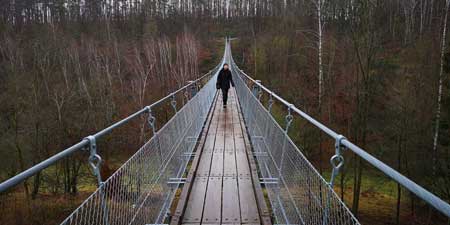 From Gehofen to the Hohe Schrecke suspension bridge