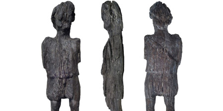 Roman wooden figure discovered in Buckinghamshire