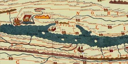 Konrad Peutinger - Tabula Peutingeriana Roman road map