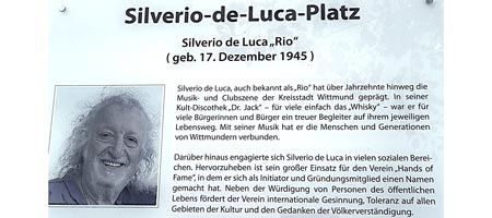 Silverio de Luca Square – a special tribute in Wittmund