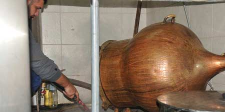 Grappa distillation in Platamonas