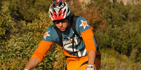 Tobias Woggon - Enduro All-Mountain Biker checking Trails