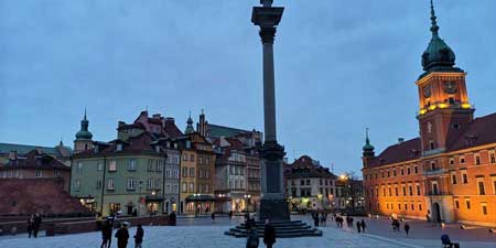 Ein Kurzbesuch am Schlossplatz von Warschau