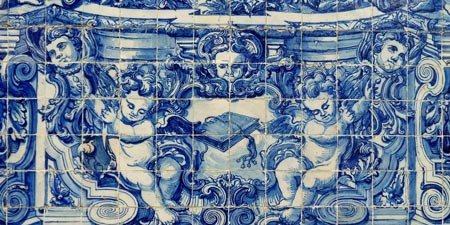Azulejos – the blue tiles are typical of Porto