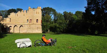 Recumbent trike designed by AZUB - test drives in the Lednice 