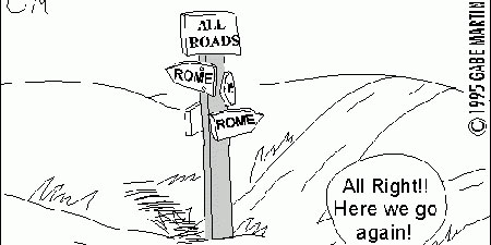 die Römer für ihren Straßenbau