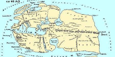 Pomponius Mela Weltkarte 40 AD