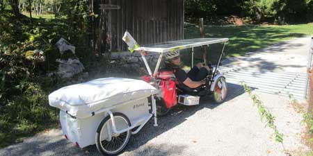 Jean-Yves - Solar Trike and the Mini Caravan - just a try?