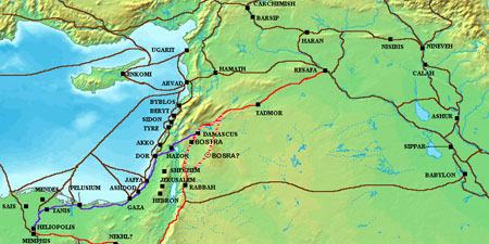 Handelsrouten an der Levante in der Römerzeit