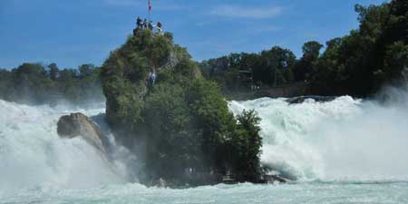 Short stop at the Rhine Falls near Schaffhausen