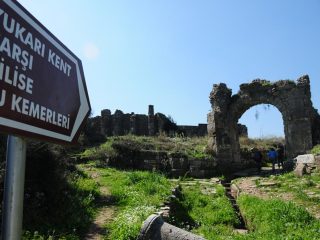 Aspendos - ancient city above theatre