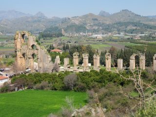 Aspendos - ancient city above theatre